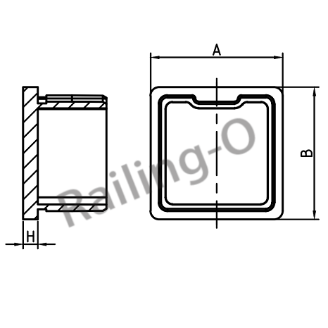 Square End Cap – To Suit Square Tube