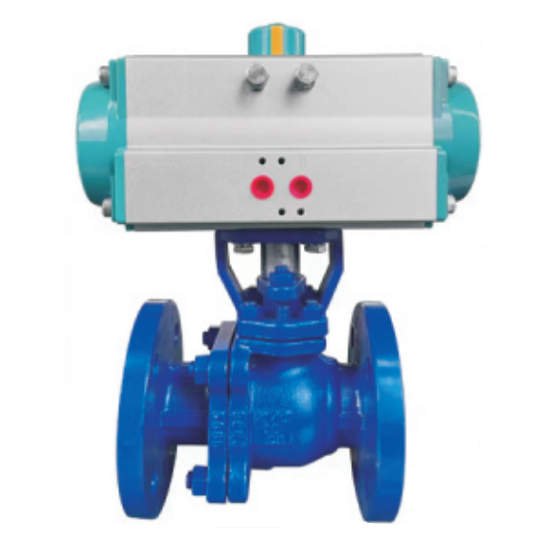 Q641F-16P Pneumatic fluorine lined ball valve