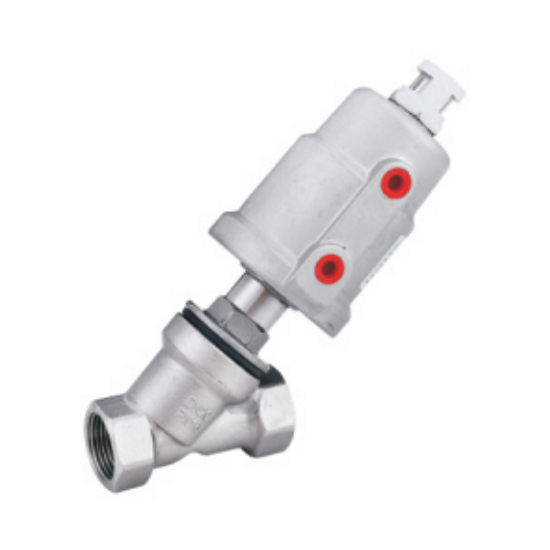 Wire buckle angle seat valve steel head