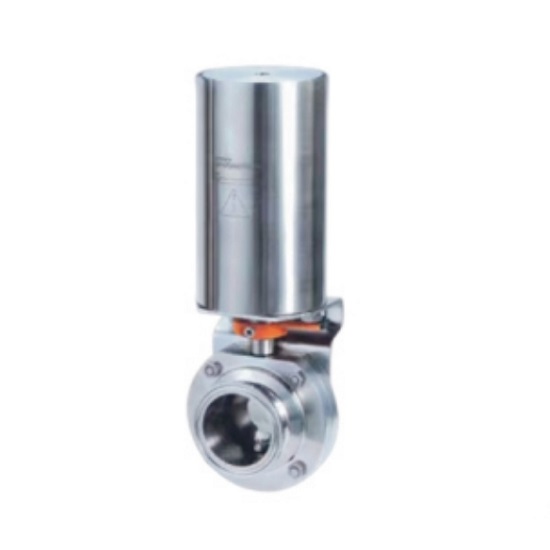 Hygienic pneumatic butterfly valve